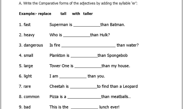 Descriptive Words Worksheet 3rd Grade