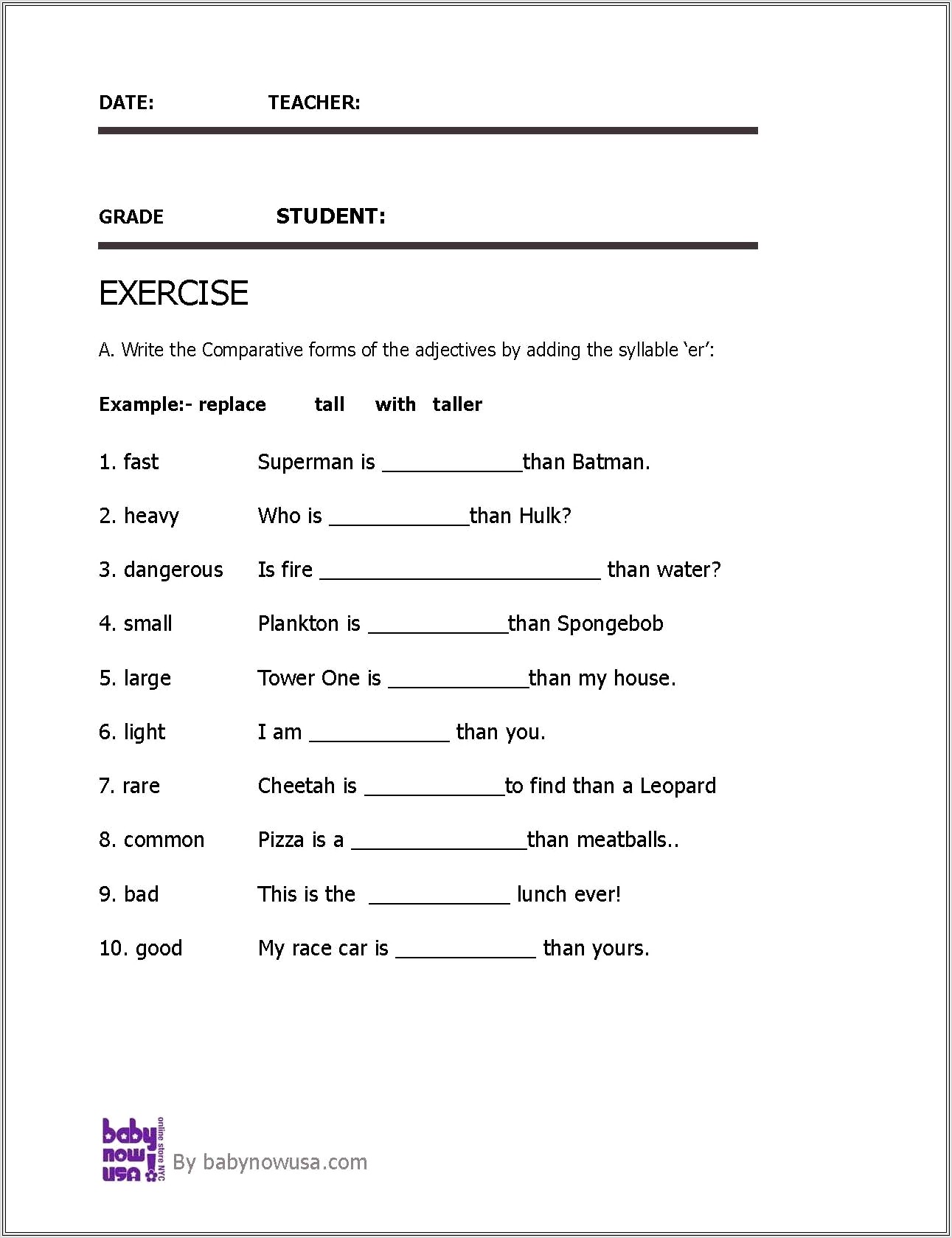 Descriptive Words Worksheet 3rd Grade