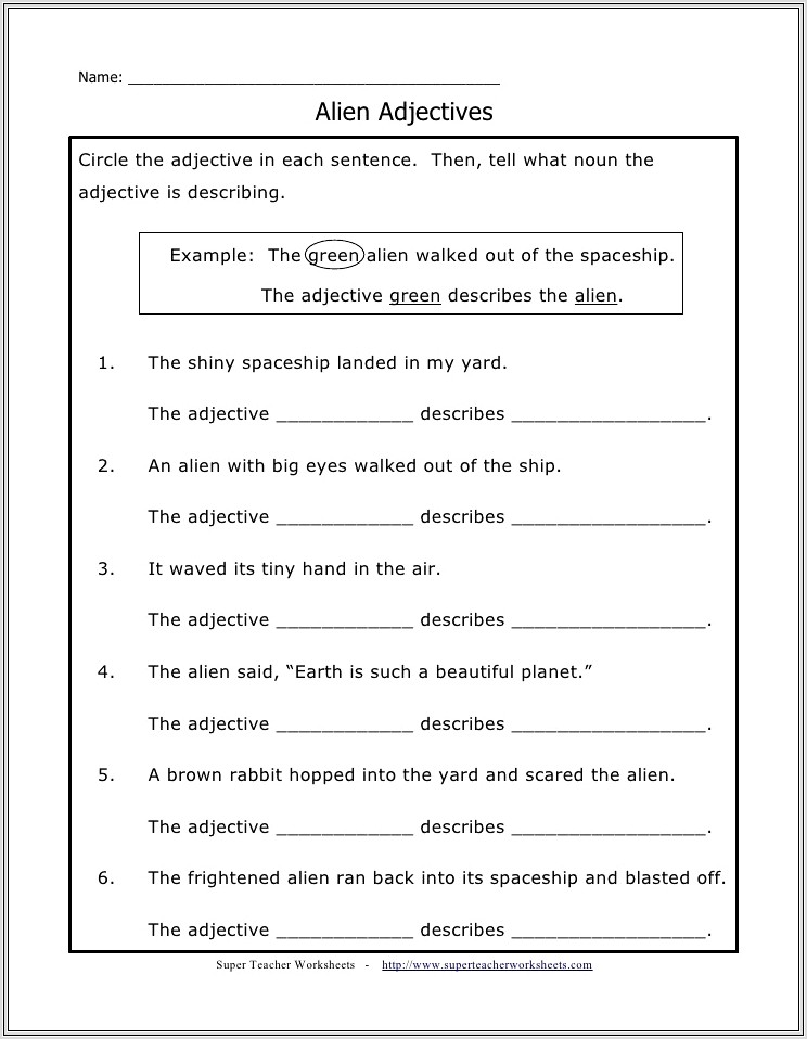 Diagramming Sentences Super Teacher Worksheets