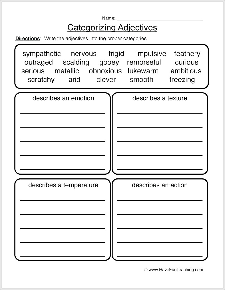 Diagramming Sentences Worksheets For Middle School