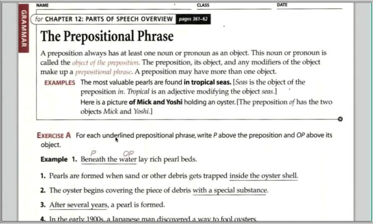 Diagramming Sentences Worksheets With Prepositions