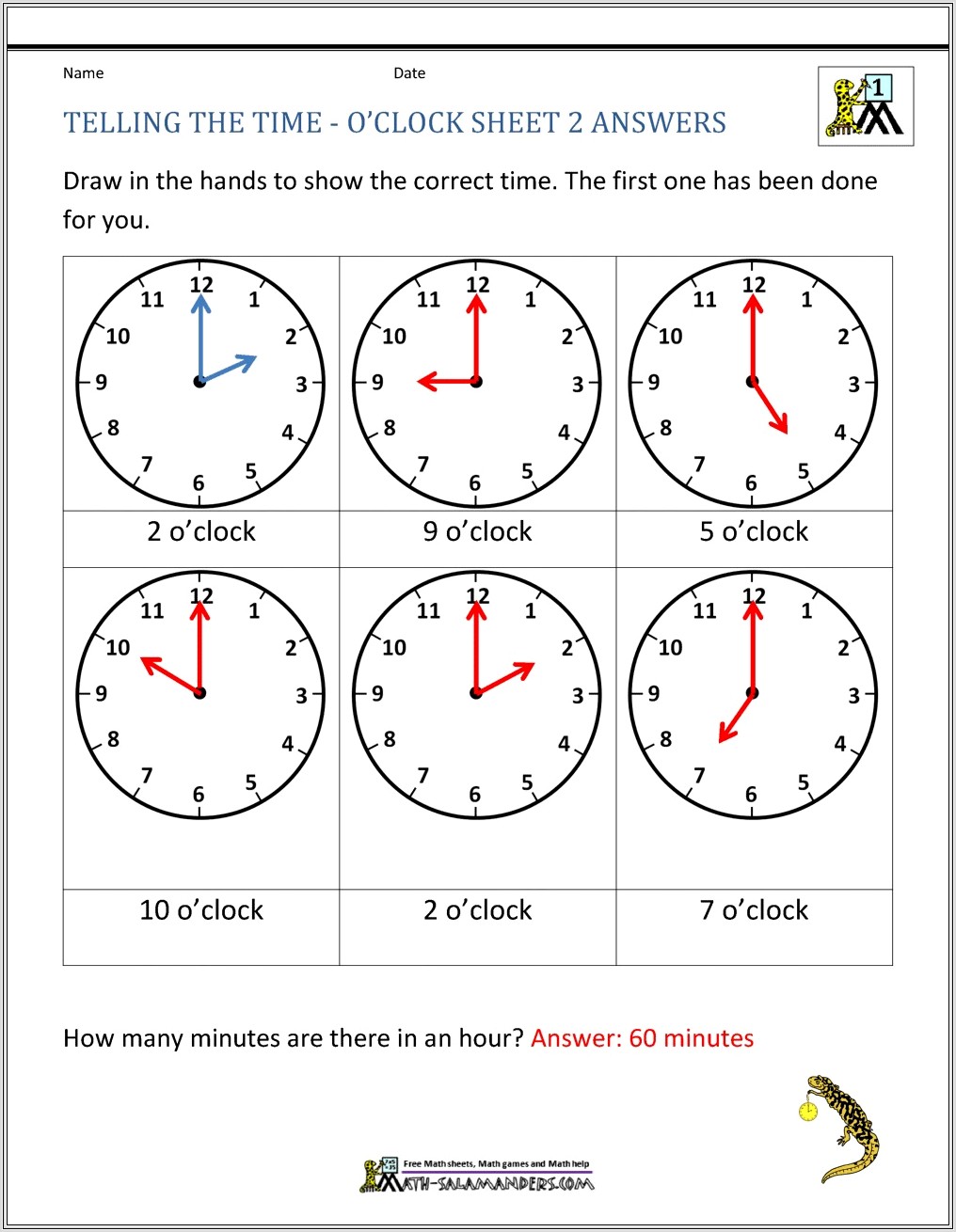 Digital Time Oclock Worksheets