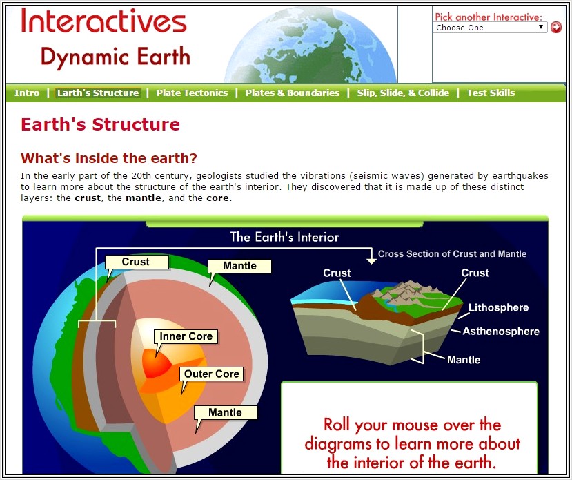 Dynamic Earth Interactive Plate Tectonics Worksheet Answers
