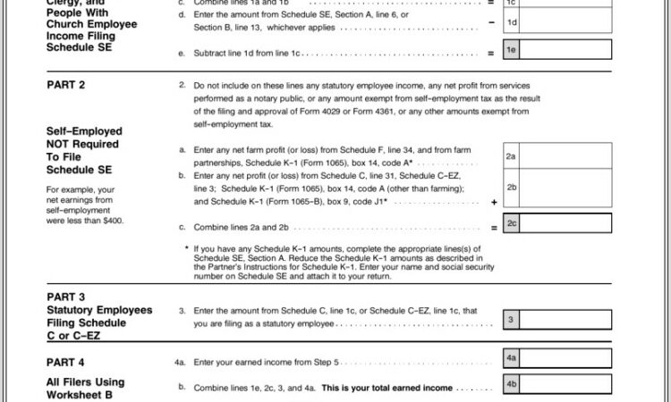 Earned Income Credit Worksheet Eic Worksheet