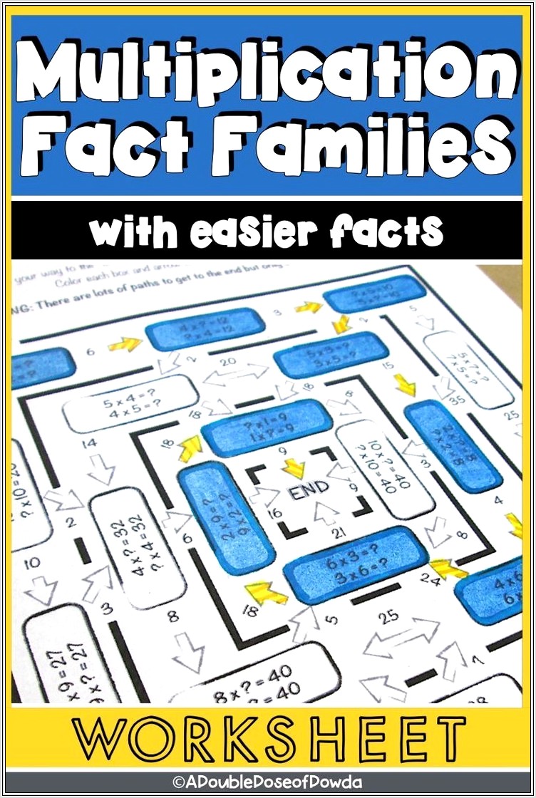 Easy Math Facts Worksheet