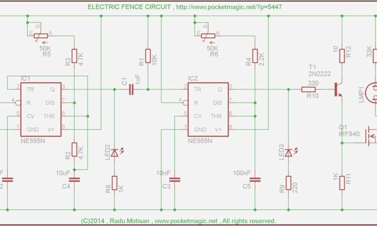 Electric Fence Circuit Diagram 555