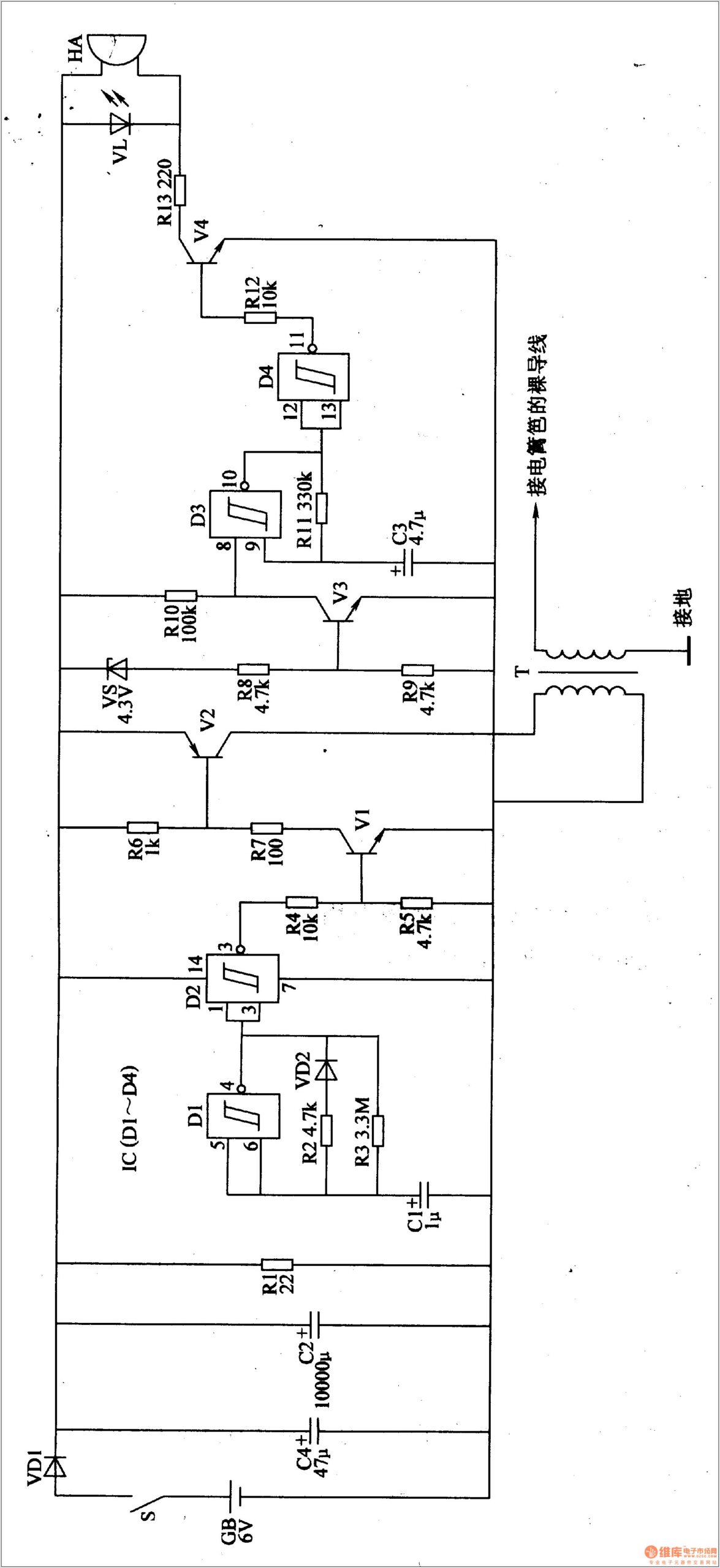 Electric Fence Tester Circuit Diagram