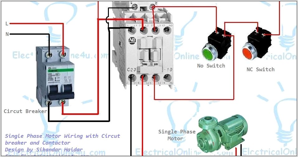 Electrical Lighting Contactor Wiring Diagram