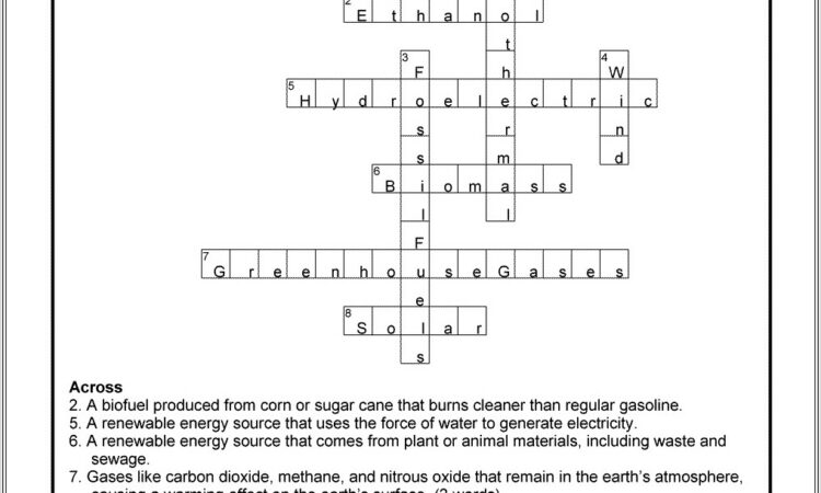 Electricity Word Search Key