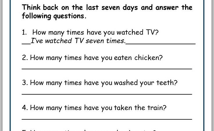 English Worksheet How Often