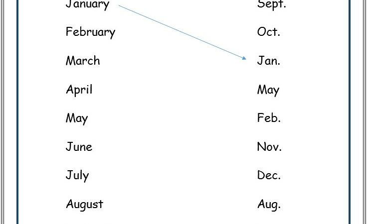 English Worksheet Months Of The Year