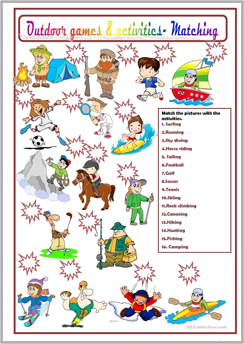 English Worksheets And Activities