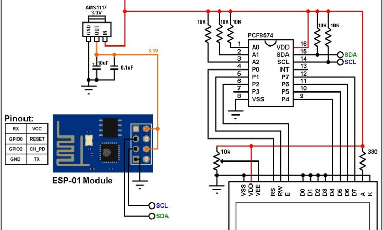 Esp8266 01 Pin Diagram