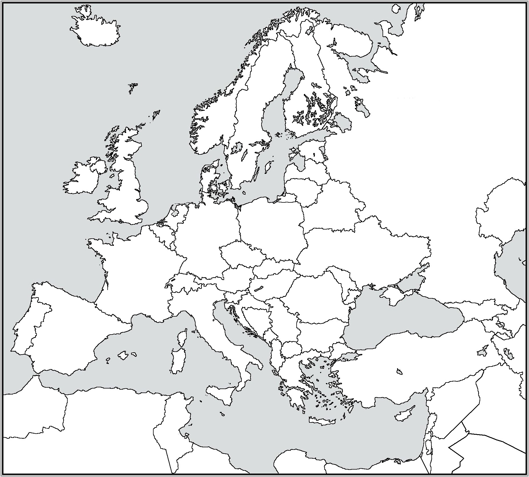 Europe Map Worksheet Answers