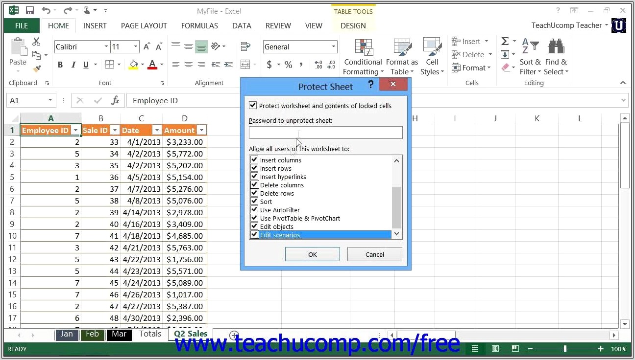 Excel 2007 Protect Sheet Edit Objects