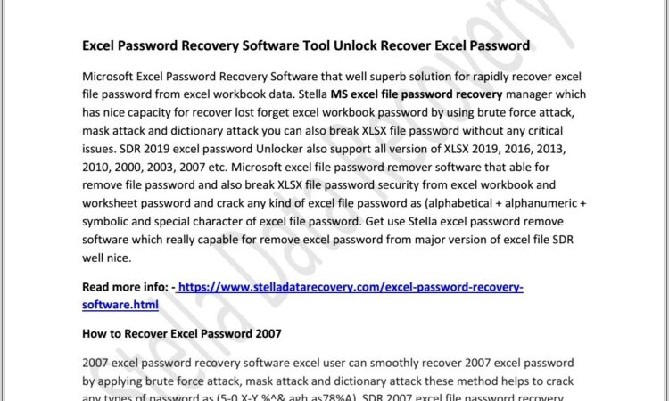 Excel 2007 Unprotect Workbook Forgot Password