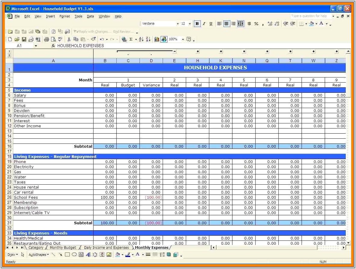 Excel Accounting Spreadsheet For Small Business