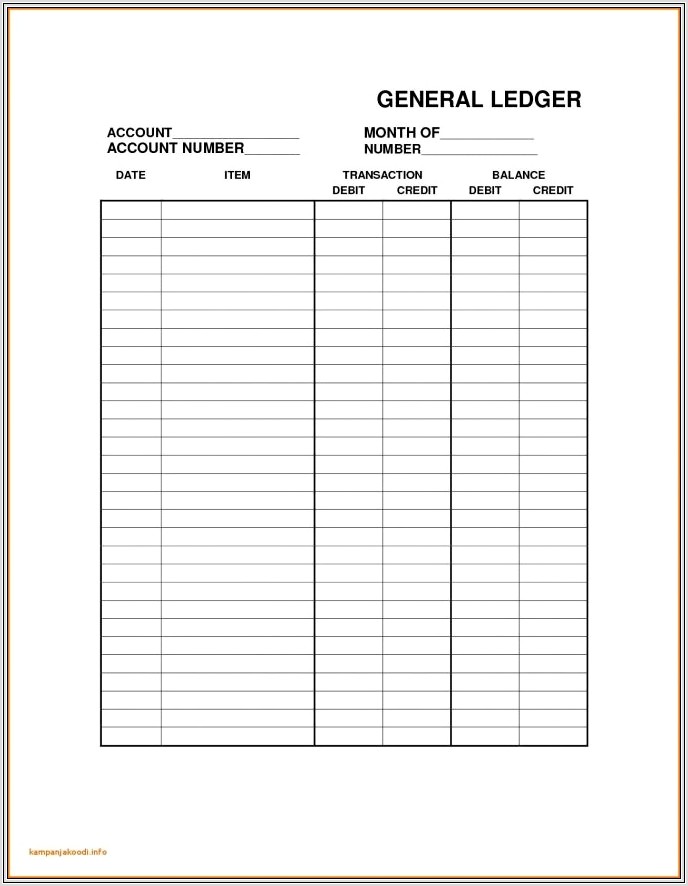 Excel Accounting Worksheet Template