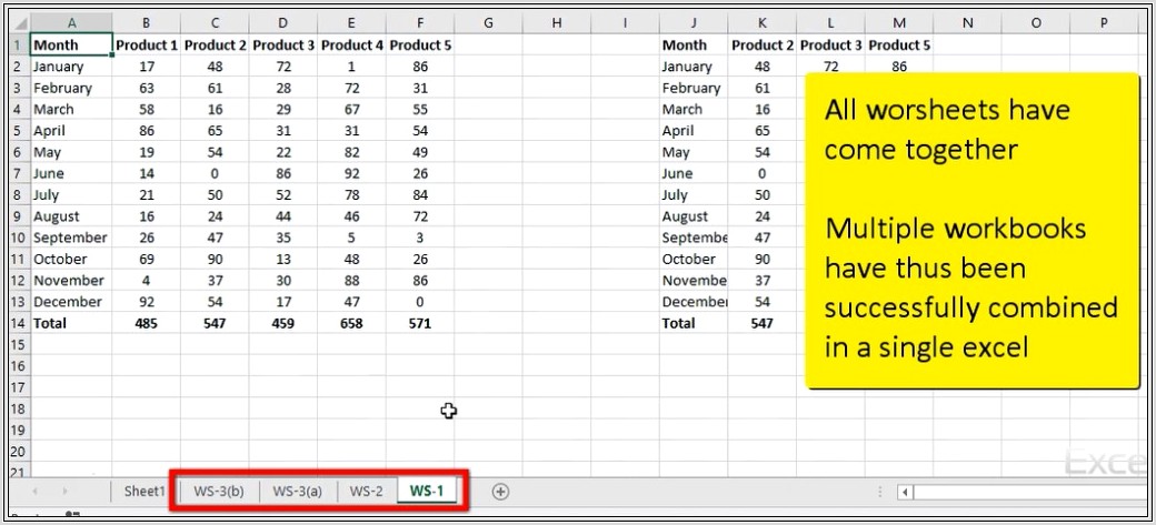Excel Copy Multiple Worksheets Into One Workbook