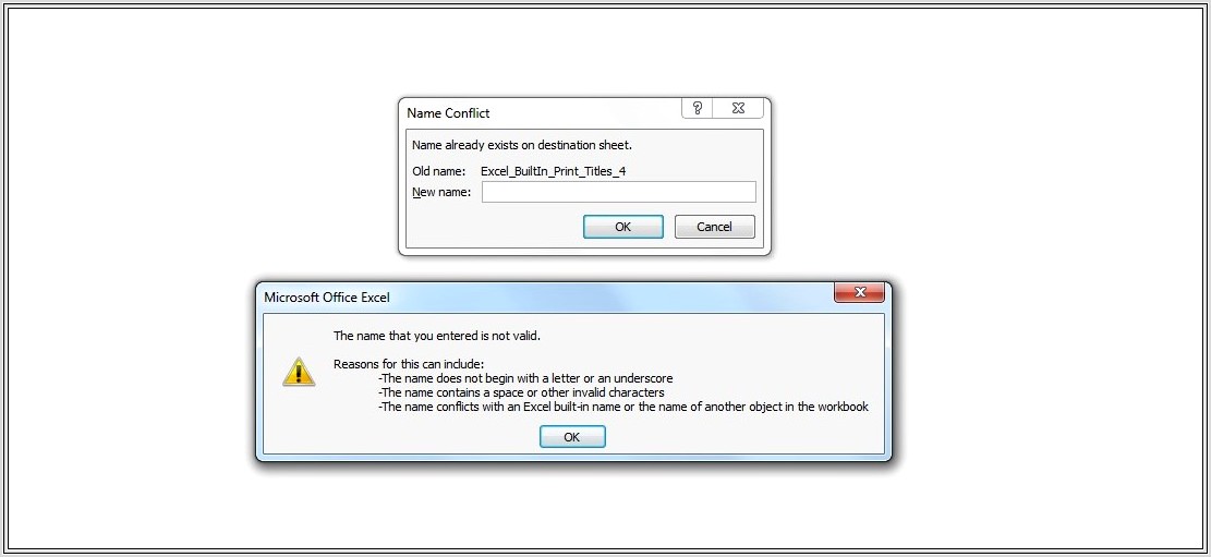 Excel Copy Worksheet Name Conflict