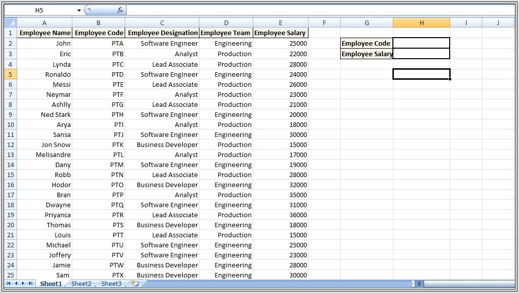 Excel Like Table In Java