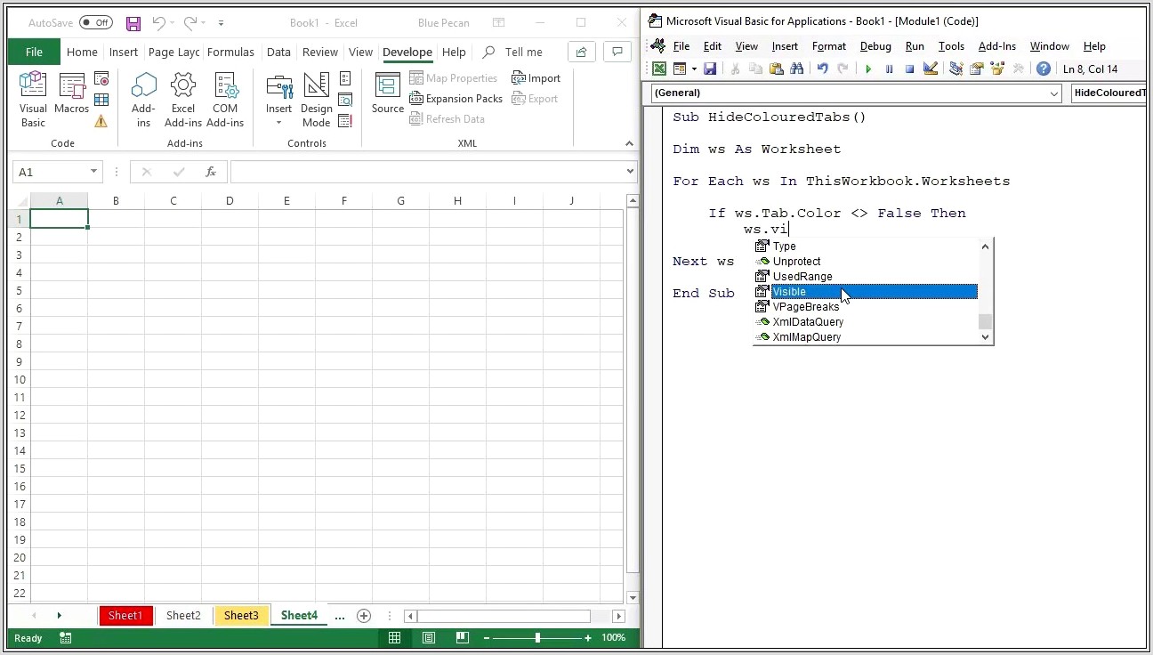 Excel Macro Sheet Hide