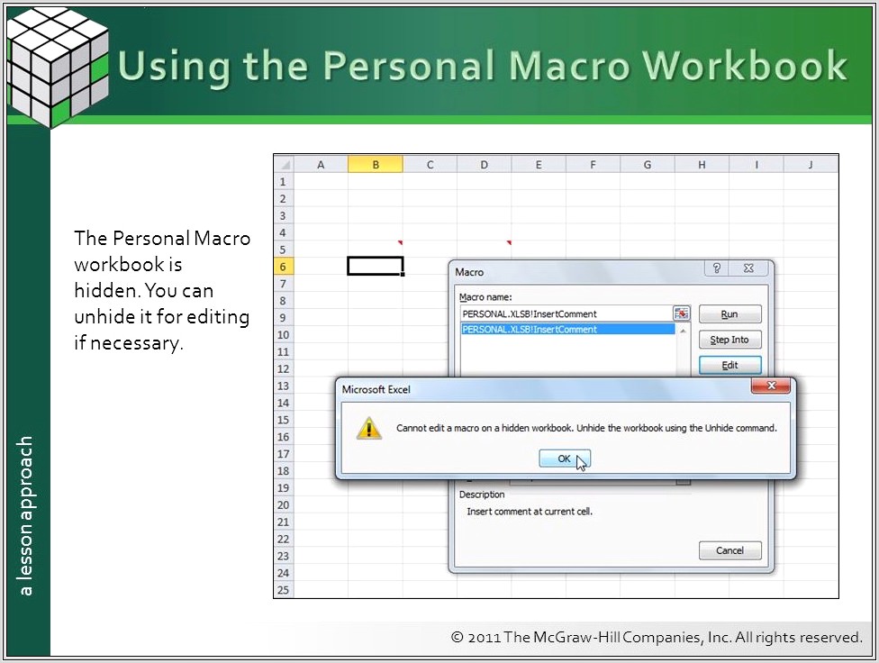 Excel Personal Macro Workbook Unhide