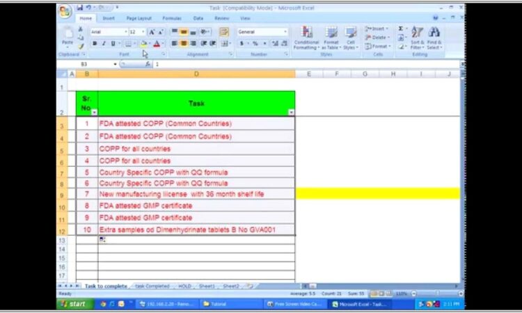 Excel Sheet Serial Number Put