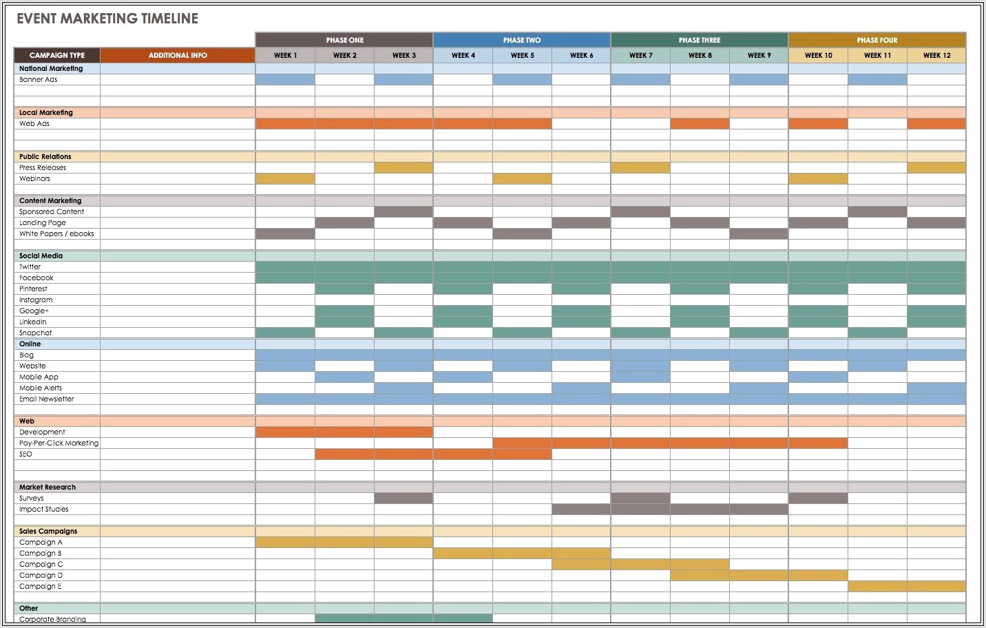 Excel Spreadsheet For Event Planning