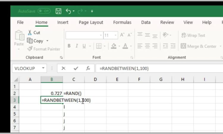 Excel Spreadsheet Random Number Generator