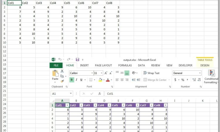 Excel Table Vs List