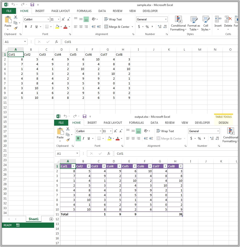 Excel Table Vs List