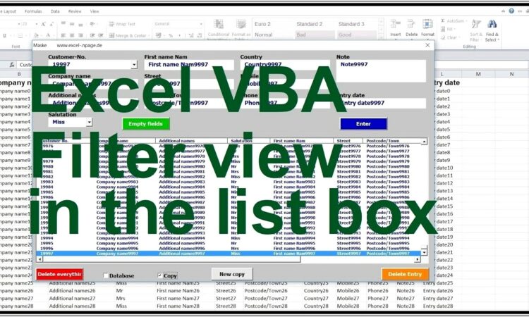 Excel Vba Column Width Listbox