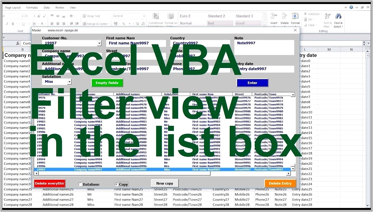 Excel Vba Column Width Listbox