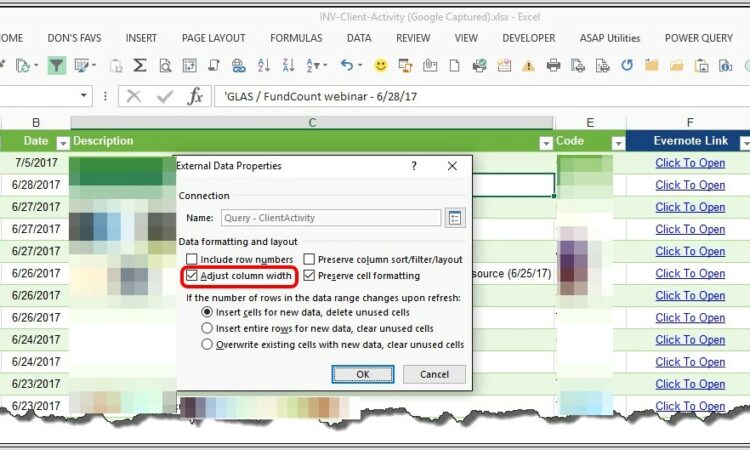 Excel Vba Column Width Property