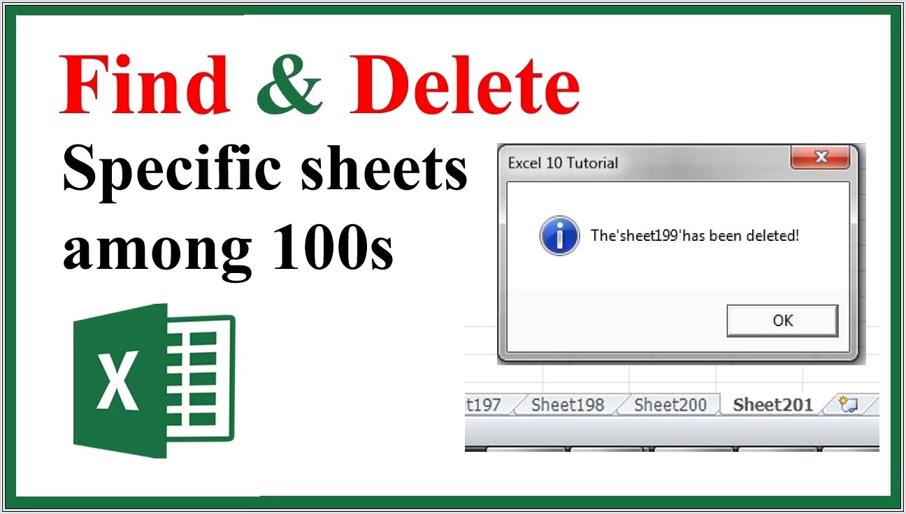 Excel Vba Delete Sheet If Name