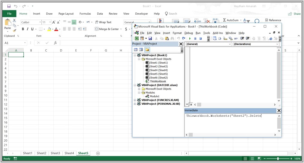 Excel Vba Delete Worksheet Without Message