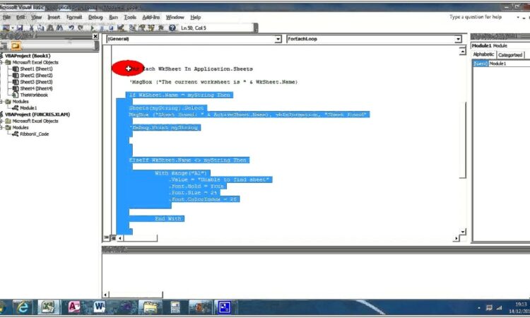 Excel Vba Each Worksheet Loop