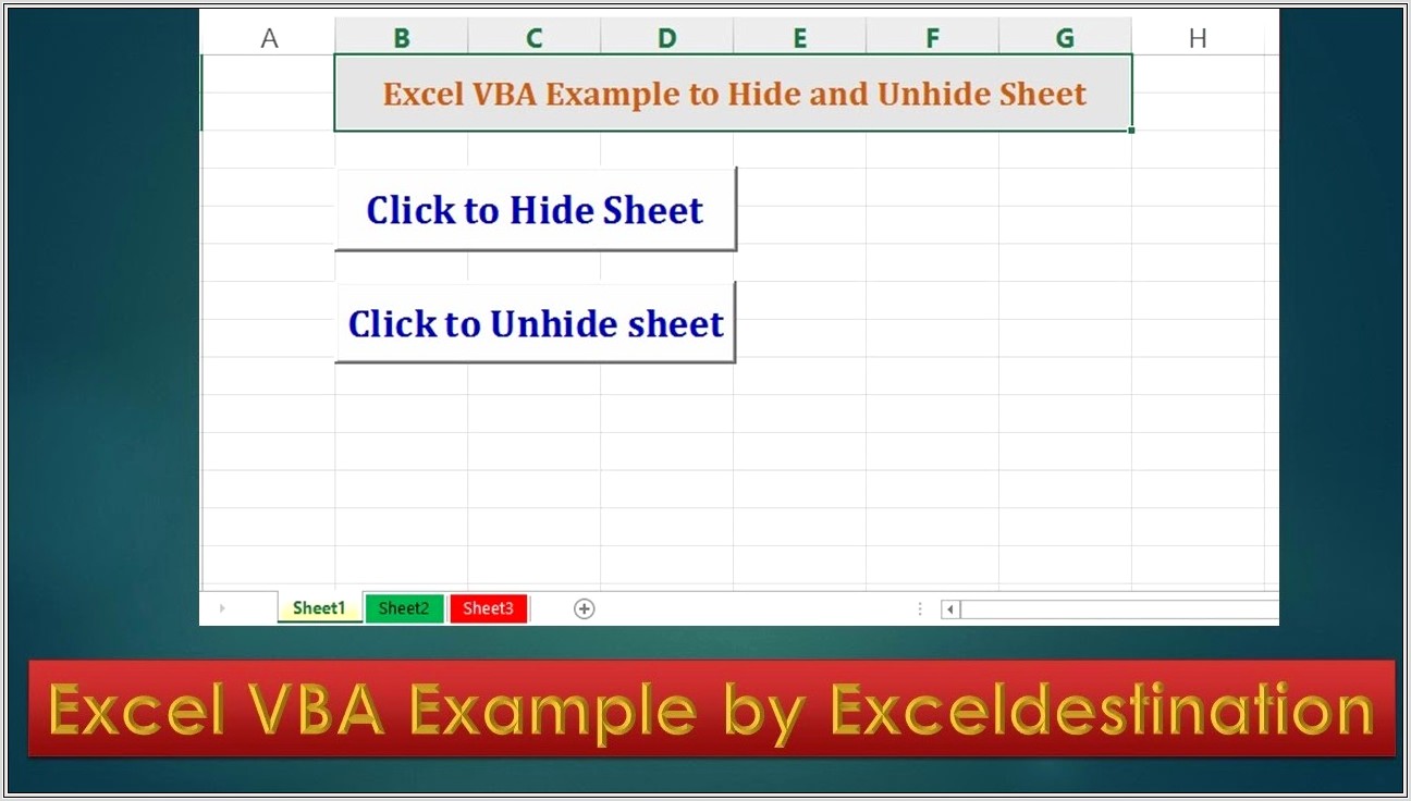 Excel Vba Open Hidden Worksheet