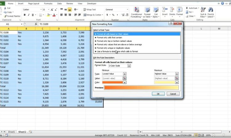 Excel Vba Set Worksheet Background Color