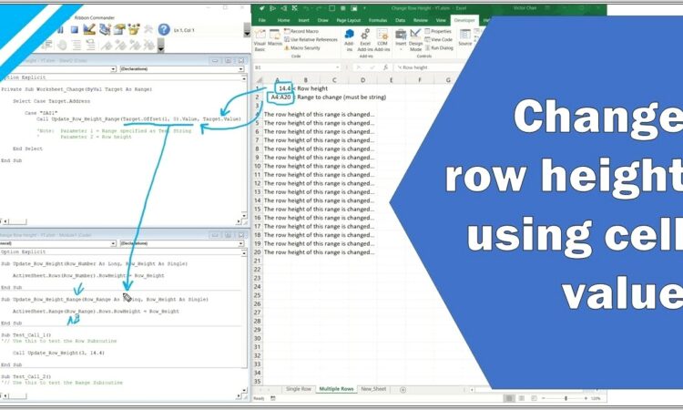 Excel Vba Set Worksheet Row Height