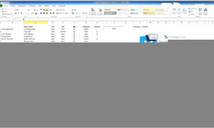 Excel Vba Sort Column