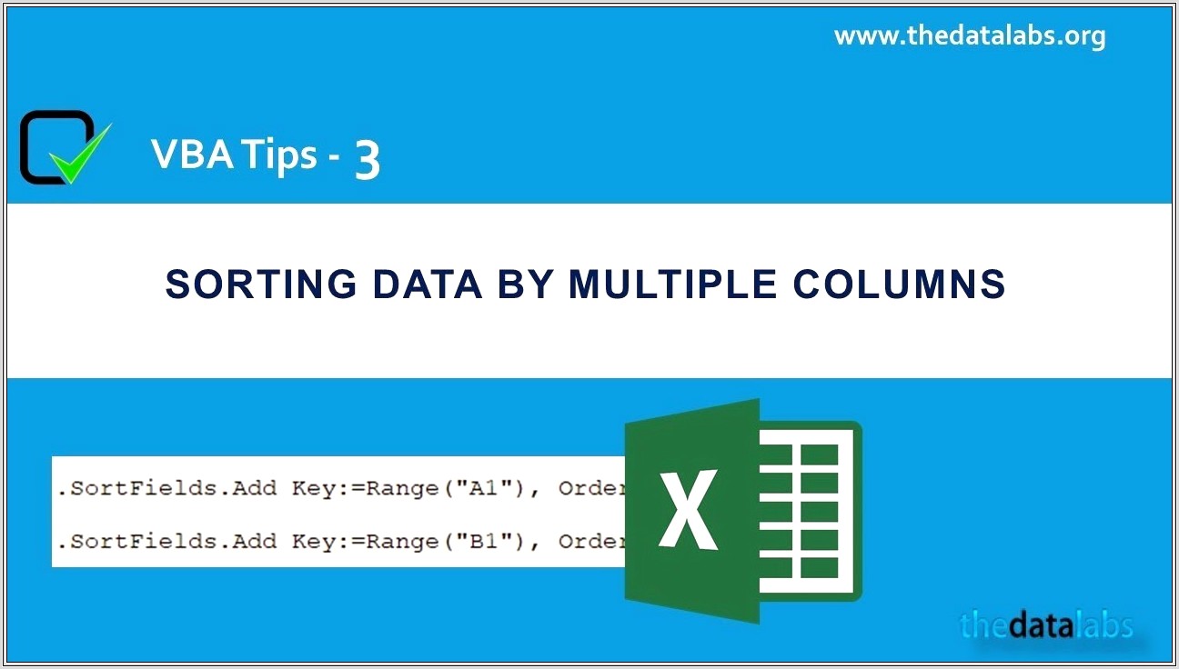 Excel Vba Sort Data Multiple Columns