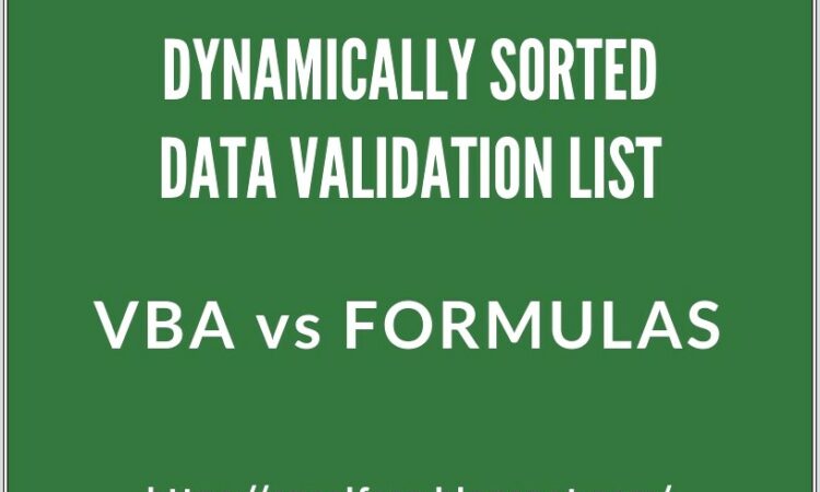 Excel Vba Sort Data Validation List