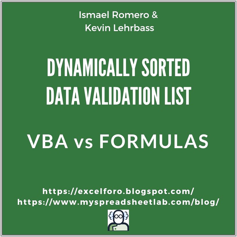Excel Vba Sort Data Validation List