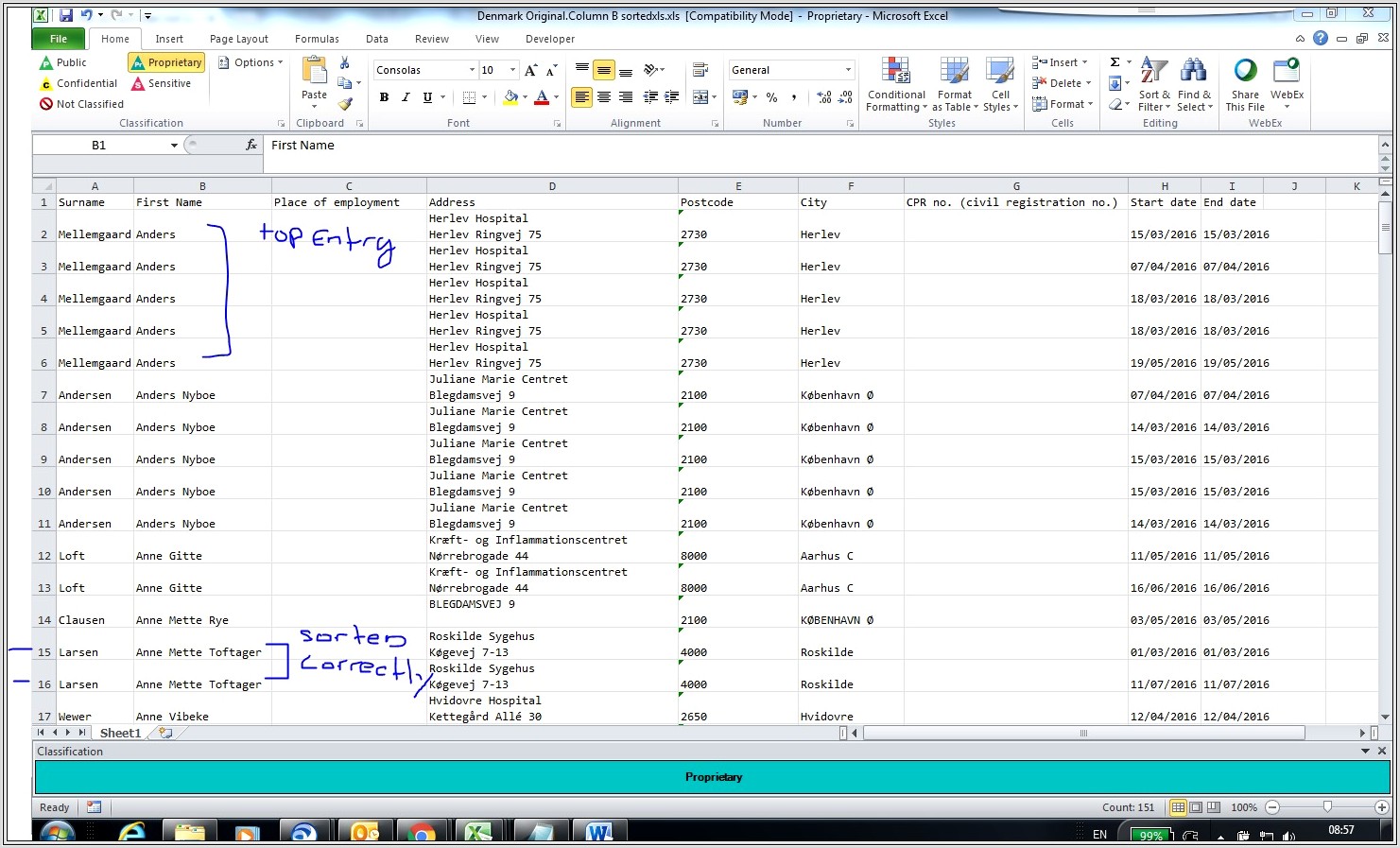 Excel Vba Sort Not Working