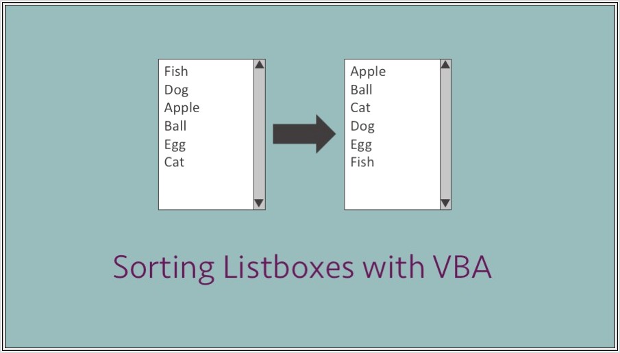 Excel Vba Sort Userform Listbox