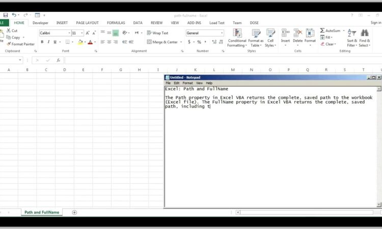 Excel Vba Workbook Name Path