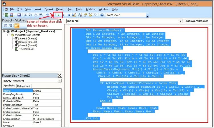 Excel Vba Workbook Unprotect