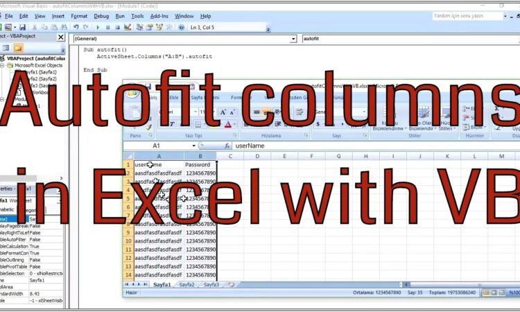 Excel Vba Worksheet Autofit